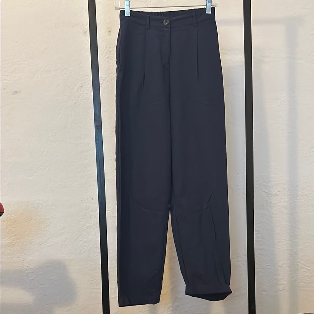 Women’s Navy Cotton Trousers